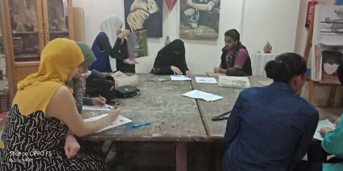 طريقة رسم الطبيعة الصامته بقصر ثقافة المنيا