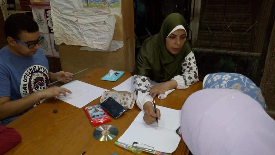 رسم الخداع البصرى وانشطة متنوعة بقصر أحمد بهاء الدين للطفل