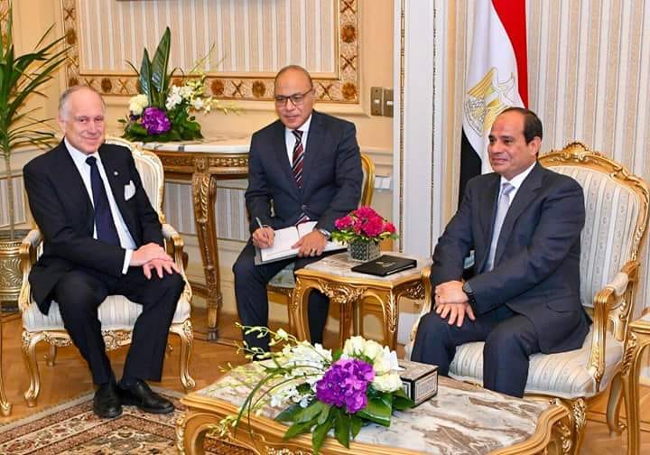 الرئيس السيسي يستقبل رئيس الكونجرس اليهودي العالمي