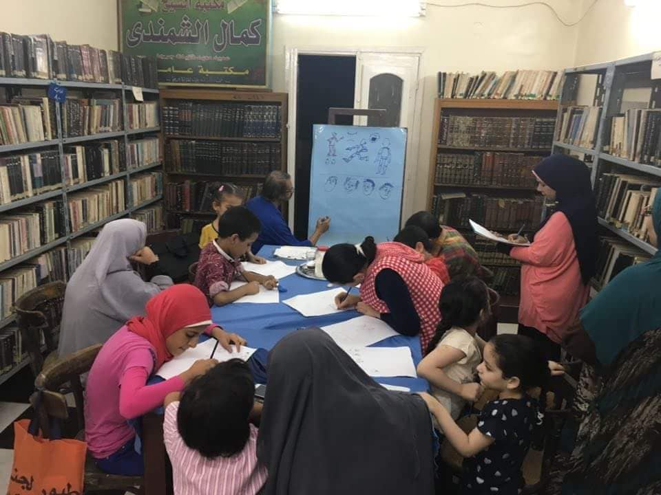 استمرار فعاليات ورشة فن الكاريكاتير ببيت جرجا ثقافة سوهاج