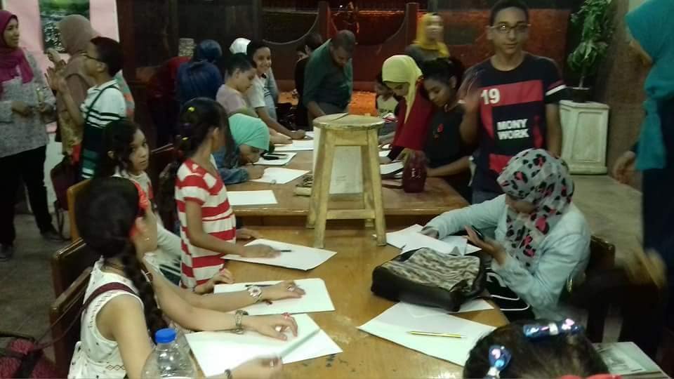 ورشة فنون تشكيلية بقصر احمد بهاء الدين للطفل ” حديقة الحيوان ”