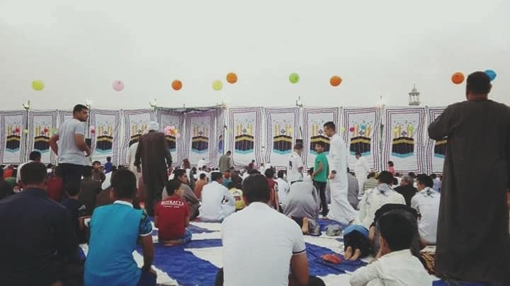 اكبر ساحه لصلاة العيد في القليوبيه بقربه عرب العليقات