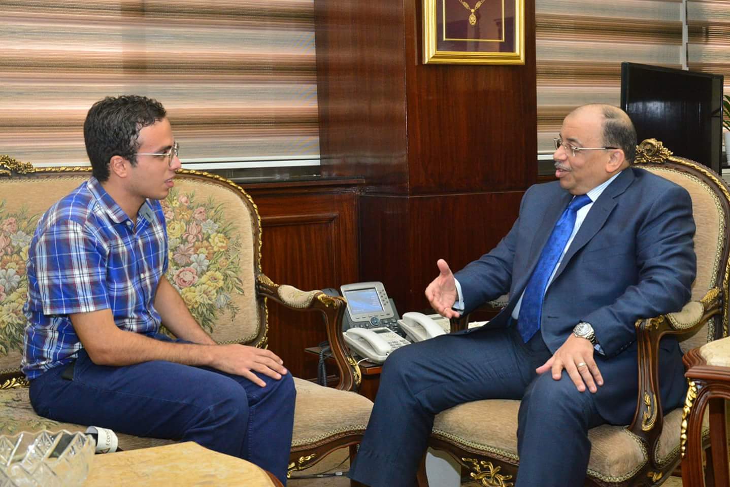 شعراوي : يستقبل الطالب أبانوب منتصر الحاصل على المركز الأول فى مسابقة العلوم الأسيوية