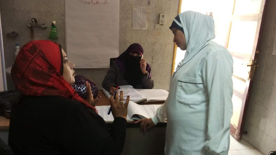 ادارة صحة ابشواى تفاجئ الوحدة الصحية بالنصارية