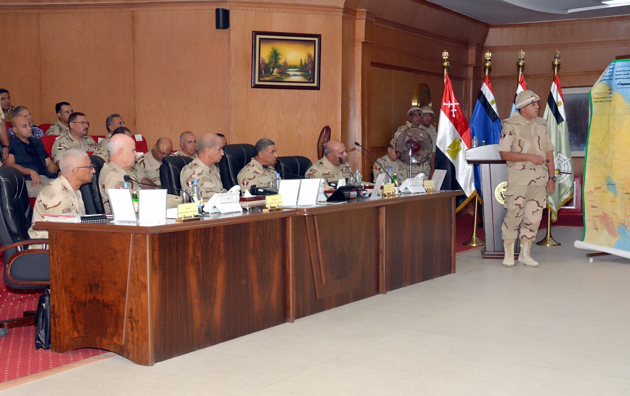 وزير الدفاع يتابع آخر المستجدات من مراحل العملية الشاملة سيناء 2018