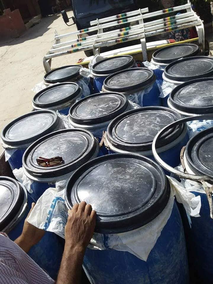 ضبط كمية ألبان غير صالحة للاستهلاك الآدمي بمدينة الفشن جنوب بني سويف