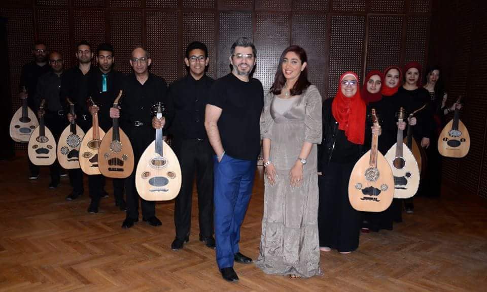 ألحان  درويش والأطرش على عود طلاب تنميه المواهب فى معهد الموسيقى العربية