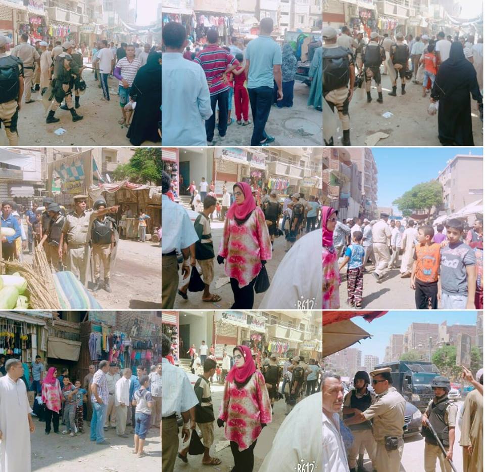 مديرية أمن الفيوم تنظم حملة مكبرة لرفع الإشغالات الثابتة والمتحركة بابشواي شارع الجمهورية..