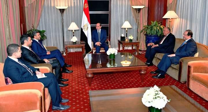 الرئيس السيسي يستقبل وزير خارجية الإمارات