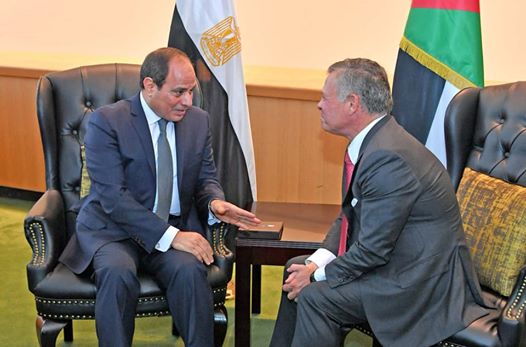 السيسى يلتقى بالملك عبدالله عاهل المملكة الاردنية