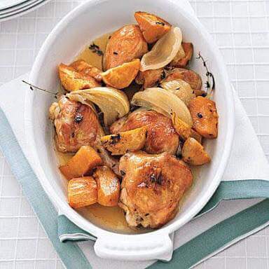 Maple Roasted Chicken With Sweet Potato