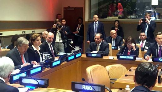 نص كلمة الرئيس السيسى حول تنفيذ اتفاقية باريس اتغير المناخ