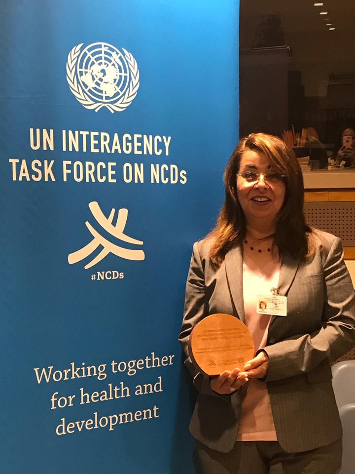 منظمة الصحة‎العالمية تكرم غادة والي وتمنحها جائزة القادة الابطال لعام 2018 لأفضل الوزراء