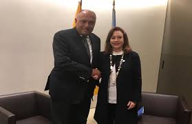 شكري يلتقي في نيويورك بالرئيسة الجديدة للجمعية العامة للأمم المتحدة