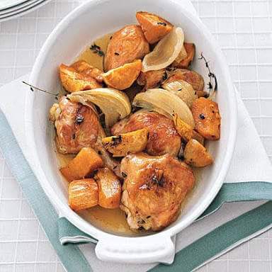 Maple Roasted Chicken With Sweet Potato