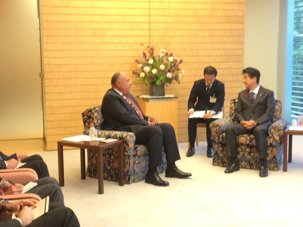 وزير الخارجية يبحث سبل التعاون مع رئيس الوكالة اليابانية ”الجايكا”