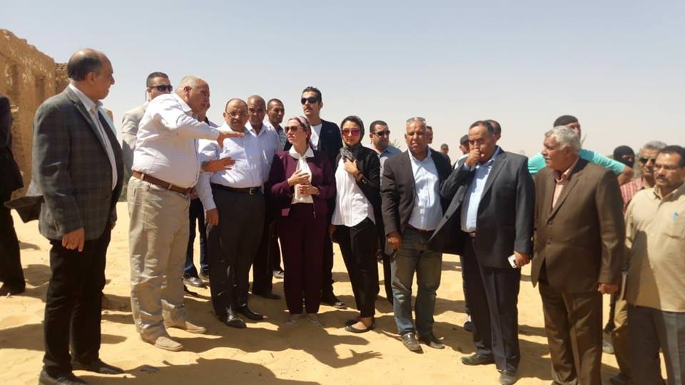 وزيرا البيئة والتنمية المحلية يتفقدان موقع حريق الراشدة بالوادي الجديد