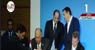 الرئيس السيسي يشهد توقيع اتفاقيات تعاون مع رئيس وزراء اليونان