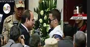 الرئيس السيسى يشهد تكريم مصابى عمليات سيناء