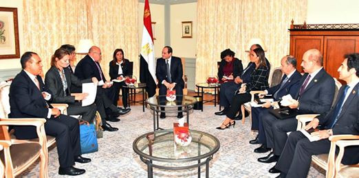 السيسى يستقبل وزير الاقتصاد والطاقة الالمانى