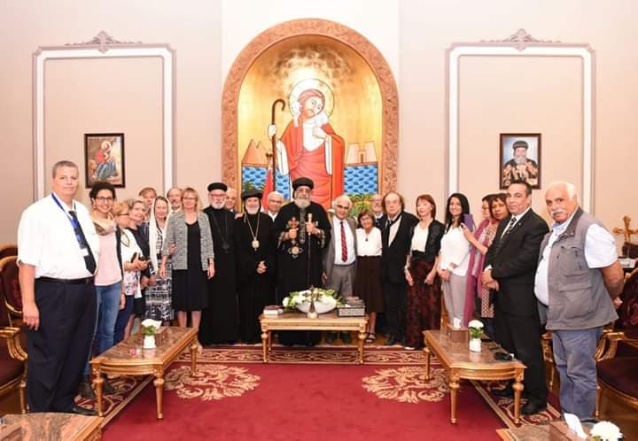 البابا تواضروس يستقبل وفد سياحى فرنسى من أجل مسار العائلة المقدسة