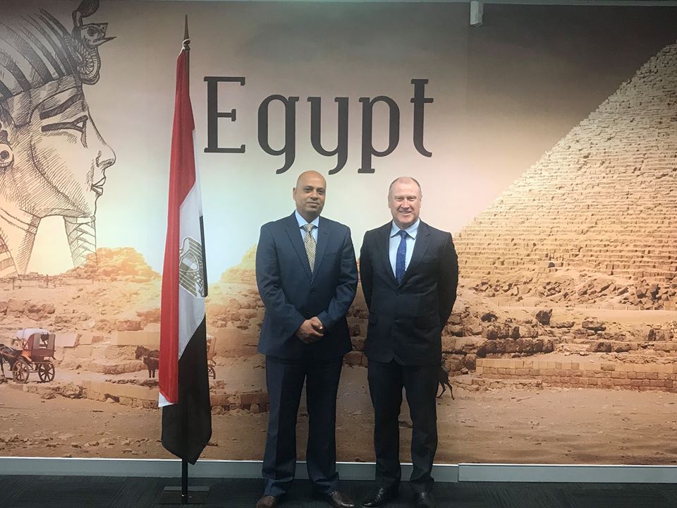 القنصل العام لـدي سيدني يلتقي مع سفير استراليا الجديد في مصر
