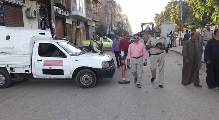 حملة مكبرة لرفع وإزالة الإشغالات بمدينة سمسطا جنوب غرب بني سويف