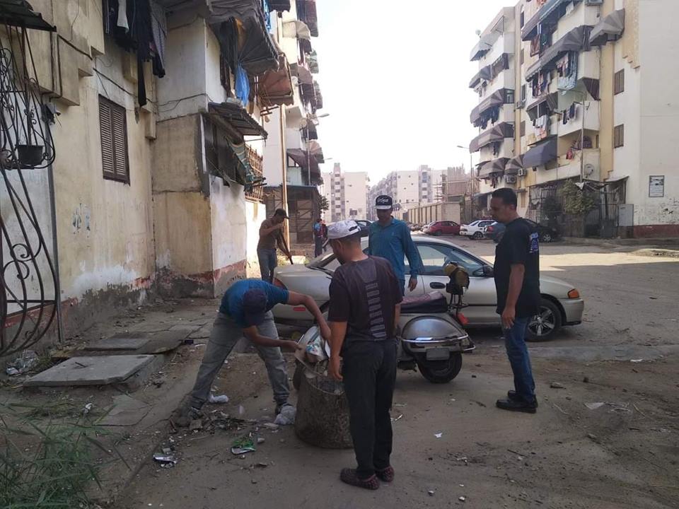 محافظة بورسعيد تسحب تجمعات المياه المتراكمة بمنطقة الرحاب