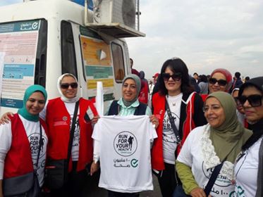 أمينه المرأة لمستقبل وطن تتصدر  ماراثون الإسكندرية وترفع شعار ( الرياضة اولا )