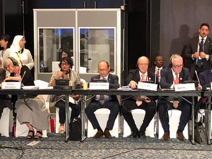 وزير التجارة والصناعة يلقى كلمة في الحلقة النقاشية لدمج التنوع البيولوجي