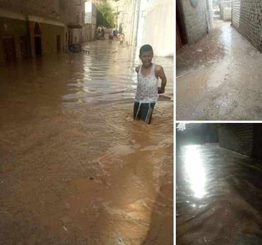 سيول تضرب عزبة سعيد بالمعابدة بأبنوب أسيوط وتجهيز معسكر إيواء بمولدات