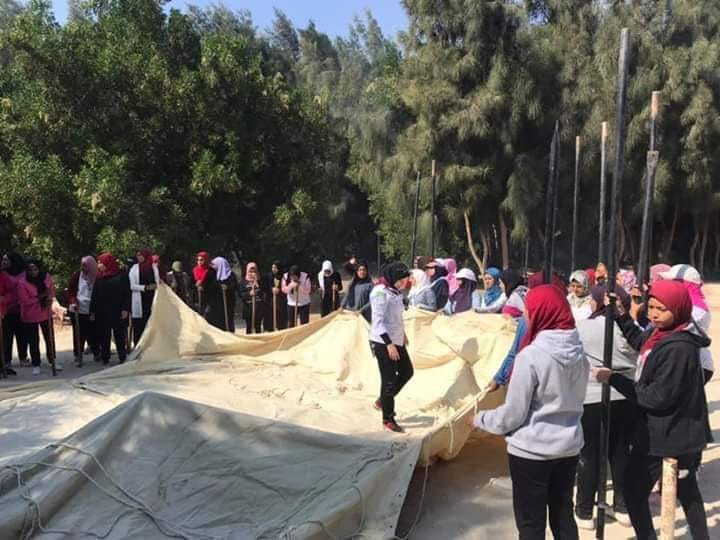 الغابة الشجرية التابعة تستقبل عشيرة الجوالة بكلية التربية