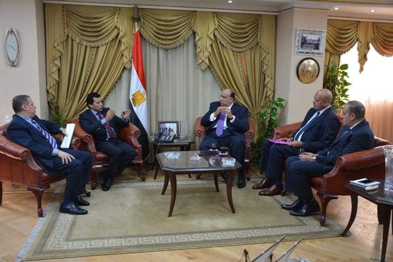 لقاء بين وزير الشباب والرياضة و رئيس نادي الإتحاد السكندري