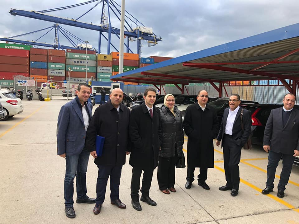 وفد غرفة الملاحة ببورسعيد يبحث فرص التعاون مع المسئولين بميناء بيريوس اليوناني