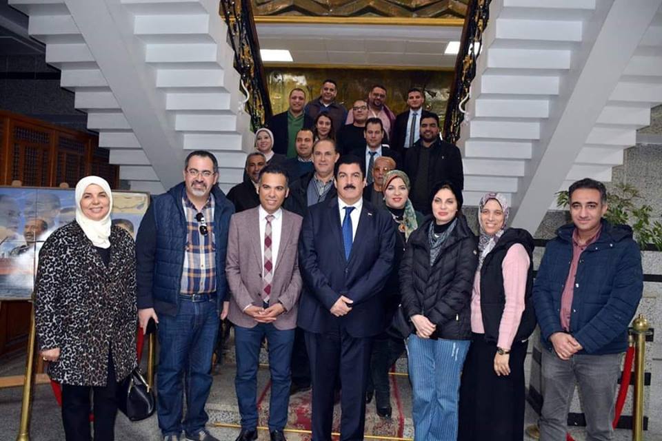 مرزوق يستقبل وفد من اطباء القافلة الطبية بقرية الدير بطوخ