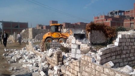 حملات ازالة التعديات على الاراضى الزراعية والاشغالات ببنها