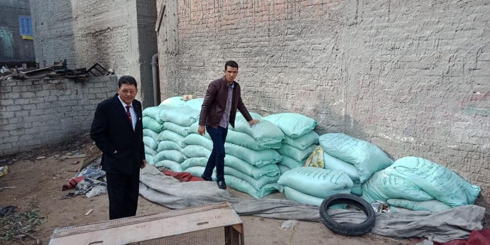 تموين كفر الشيخ : ضبط49 شيكارة دقيق تموينى لبيعها بالسوق السوداء