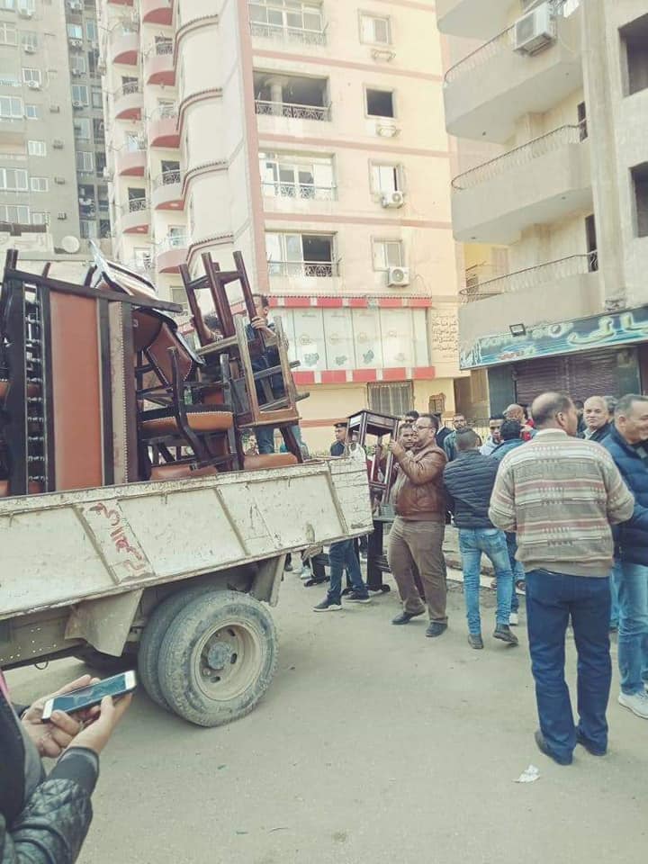 حملات موسعه لرفع الاشغات بحي الهرم والحد من انتشارها