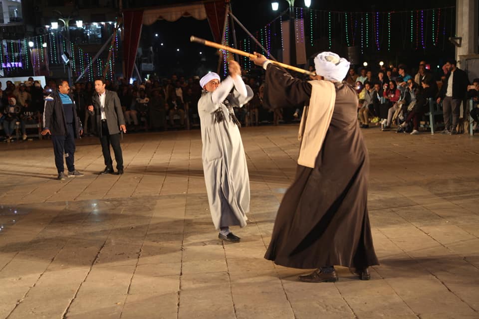 عرس صعيدى فى مهرجان التحطيب بساحة أبو الحجاج بالأقصر