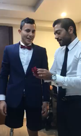 الفنان أحمد فلوكس يلتقى بطل الجرى من ذوى