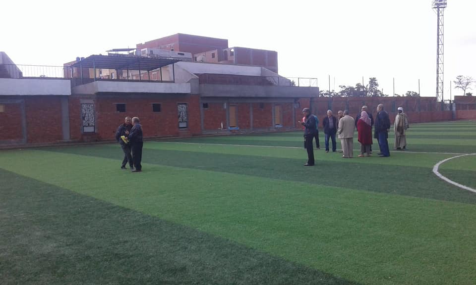 محروس يقوم بجولة تفقدية لملاعب نادى سيدى سالم الرياضي إستعدادا لإفتتاحها