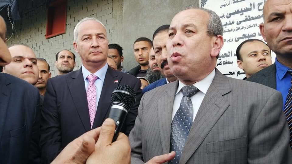 وكيل وزارة يستقبل المحافظ لافتتاح مدرجات ملعب نادي سيدي سالم الرياضي