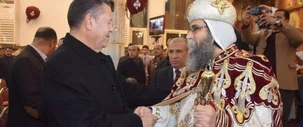 عبد الجابر يشهد قداس عيد الميلاد المجيد بمطرانية ببا جنوب بني سويف