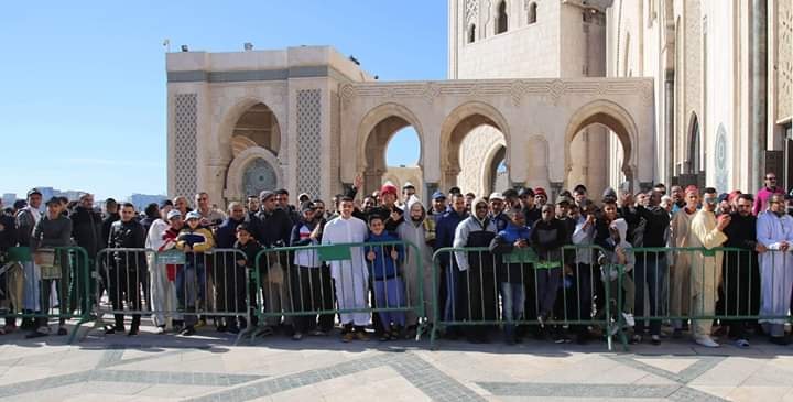 استقبال حافل لفريق الزمالك من الجمهور المغربى