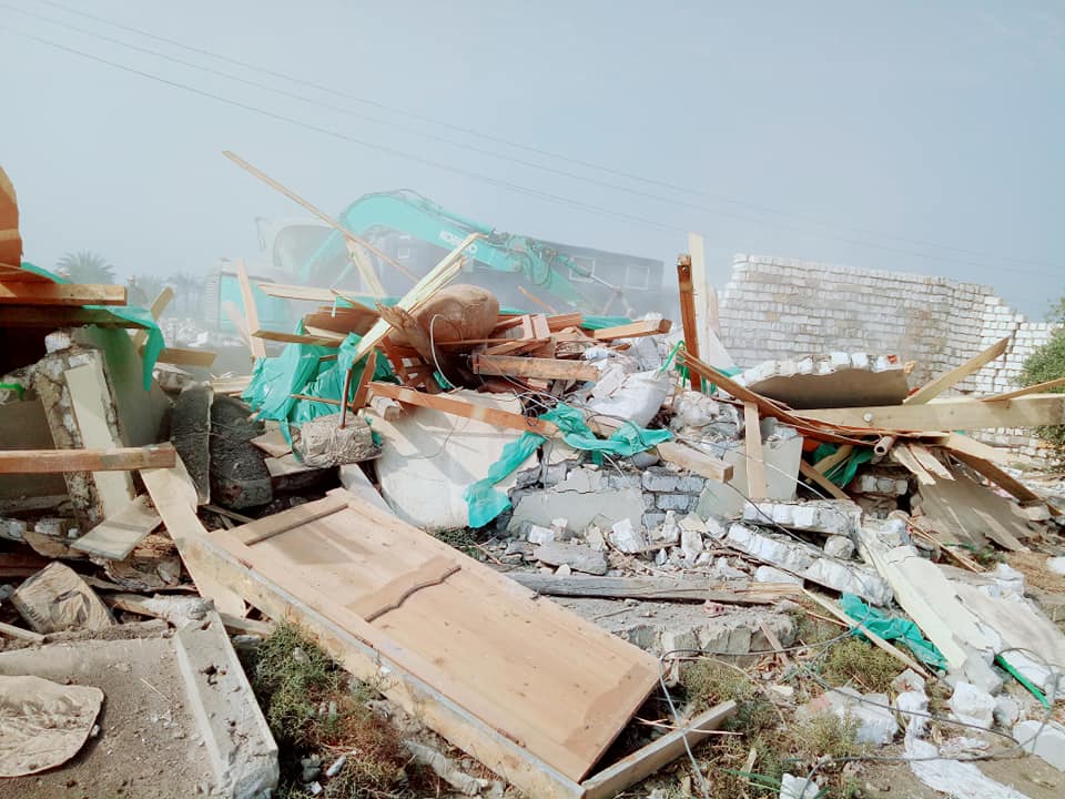 إزالة 22 حالة تعد على اراضي املاك الدولة بابشواي الفيوم