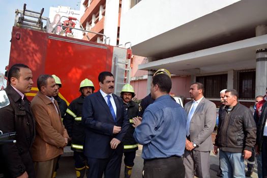 محافظ القليوبية يشرف على سيناريو إخلاء مبني ديوان عام المحافظة ضمن مناورة مواجهة الازمات والكوارث