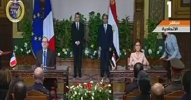 السيسى وماكرون يشهدان التوقيع على مذكرة تفاهم لمشاركة استراتيجية فى التنمية