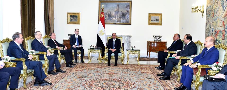 السيسى يستقبل سكرتير مجلس الامن الروسى