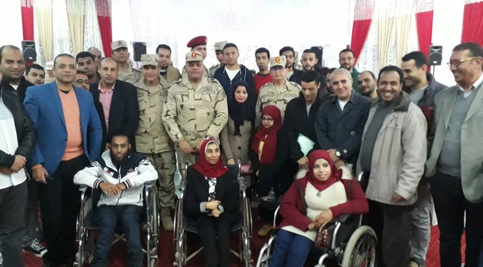 احتفالية لتكريم الدارسين من متحدى الإعاقة بمعهد نظم معلومات الجيش الثالث بالسويس 