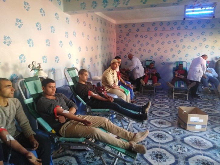 حملة للتبرع بالدم بمشاركة ضباط وأفراد ومجندى إدارة قوات الأمن ببنى سويف